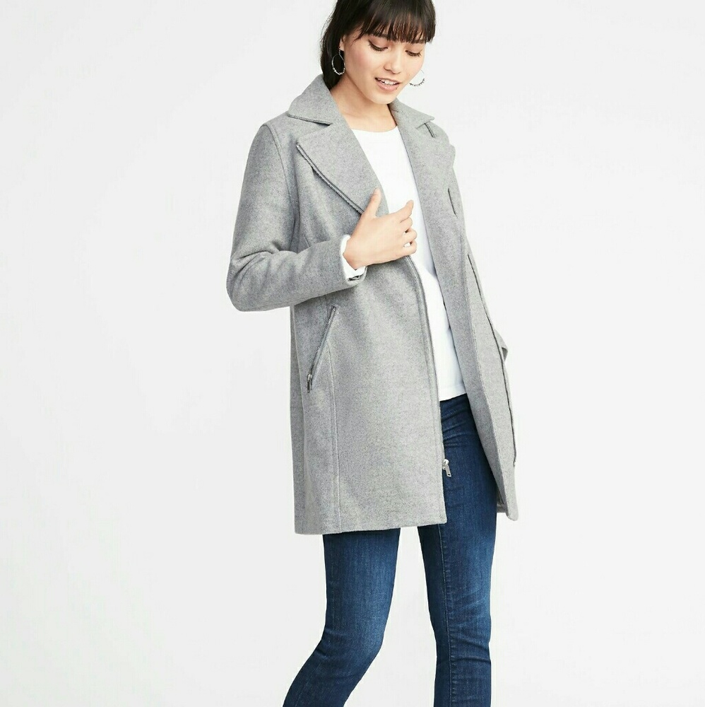 NWT Old Navy Womens Asymmetrical Zip Jacket XSP